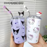 450ml Sanrio Kawaii Sippy Stainless Steel Travel Water Cup - Image 10