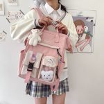 Kawaii Preppy style japanese Backpack cute laptop bookbag travel camping backpack - Image 12