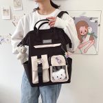 Kawaii Preppy style japanese Backpack cute laptop bookbag travel camping backpack - Image 3