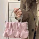 Exquisite rhinestone new high-end sense fold cloud bag niche chain shoulder Fashion bag