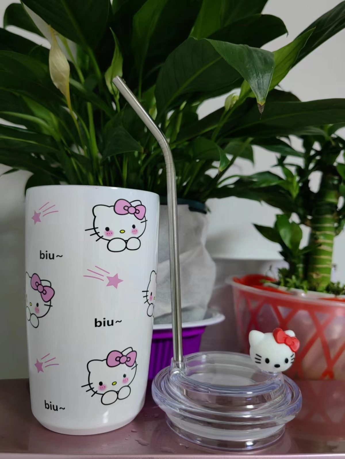 450ml Sanrio Kawaii Sippy Stainless Steel Travel Water Cup - Image 13