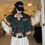 Cropped Baseball Jackets Women Harajuku Oversized Bomber Coat Streetwear Korean Leather Sleeve Casual Short Outerwear - Image 7