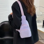 Fashion corduroy cross body fanny bag chest messenger bag - Image 4