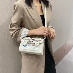 New Womens shoulder bag Griffiti small square bag - Image 5
