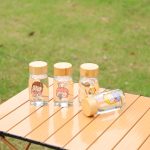 800ml Korean cartoon cute cup set of small glass portable water cup portable high temperature, portable rope transparent glass water cup - Image 7