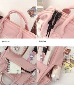 Kawaii Preppy style japanese Backpack cute laptop bookbag travel camping backpack - Image 9