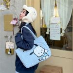 Sanrio Kawaii Large Capacity Puffed Tote Bag Soft Casual Shopper Shoulder BagBag - Image 13