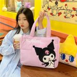 Sanrio Kawaii Large Capacity Puffed Tote Bag Soft Casual Shopper Shoulder BagBag