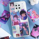 50sheets Retro Japanese Kawaii Comic Girl Decorative Stickers - Image 3