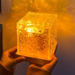 Water Ripples Lights Ocean Water Projector Light Bedroom Decor 16 Colors Rotating Flame Lumena Northern Nightlight