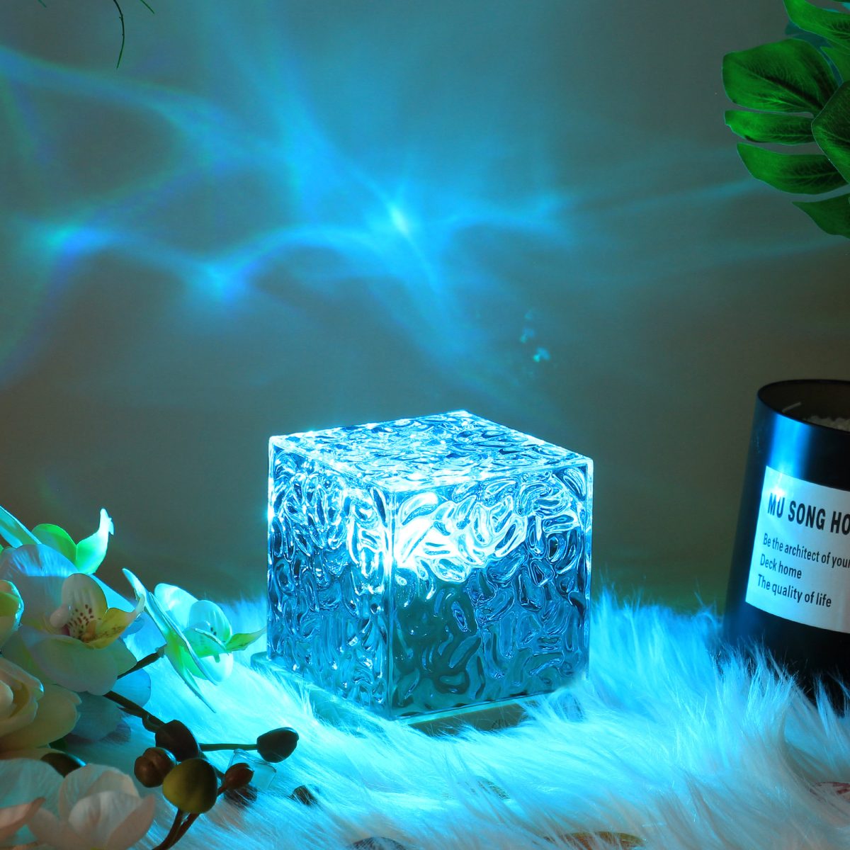 Water Ripples Lights Ocean Water Projector Light Bedroom Decor 16 Colors Rotating Flame Lumena Northern Nightlight - Image 13