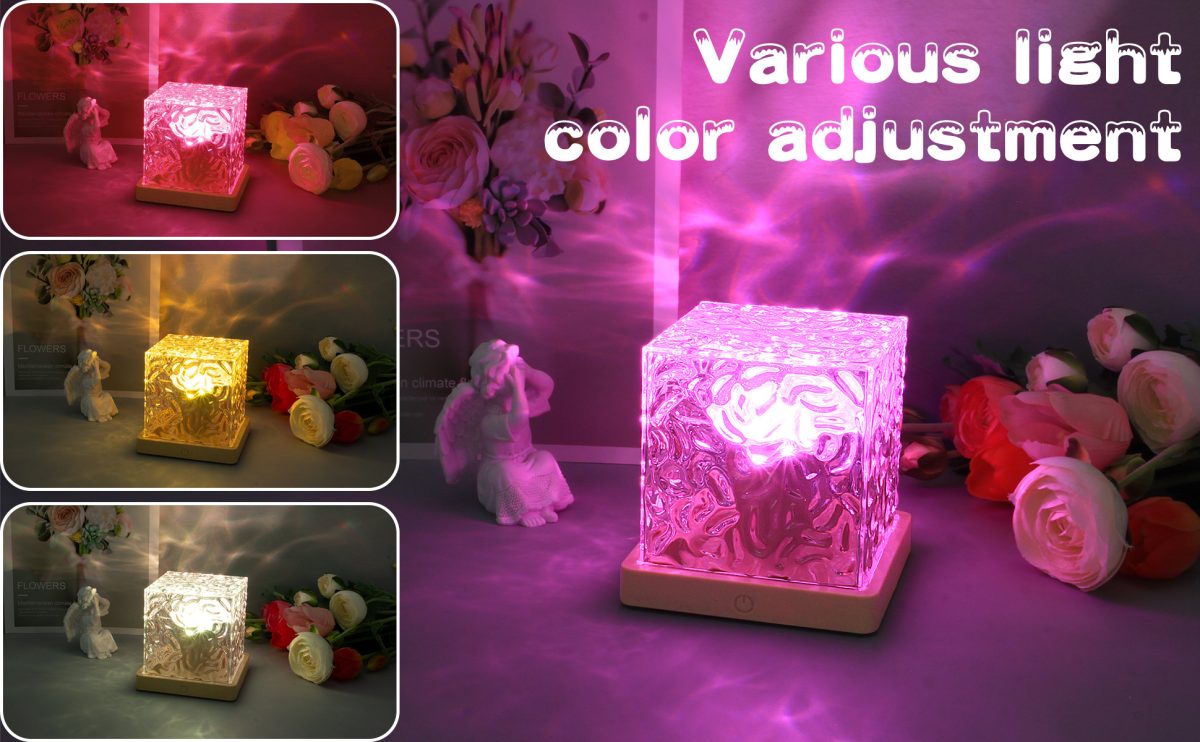 Water Ripples Lights Ocean Water Projector Light Bedroom Decor 16 Colors Rotating Flame Lumena Northern Nightlight - Image 12