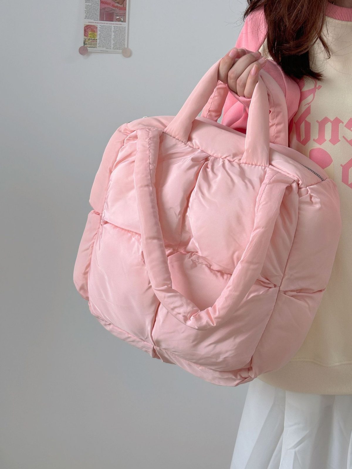 My Mum Made It Dupe Puff Tote Bag - Image 8