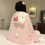 Hello kitty hooded shawl blanket cloak thickened air conditioning nap blanket - Image 2