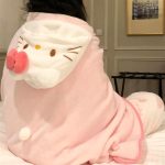 Hello kitty hooded shawl blanket cloak thickened air conditioning nap blanket - Image 8