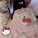 Hello kitty hooded shawl blanket cloak thickened air conditioning nap blanket - Image 3