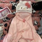 Hello kitty hooded shawl blanket cloak thickened air conditioning nap blanket - Image 5