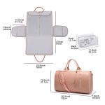 Foldable Travel Convenient Carry-on Clothing Bag Large PU Leather Duffel Bag Business Travel Bag - Image 10