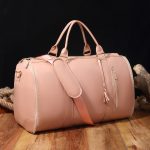 Foldable Travel Convenient Carry-on Clothing Bag Large PU Leather Duffel Bag Business Travel Bag