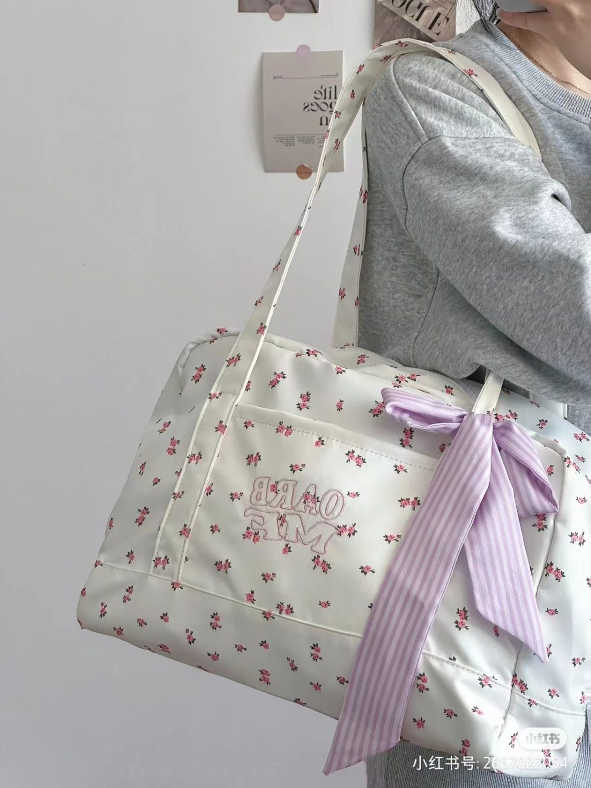 CarryMe Dupe Floral Feminine Tote Bag Aesthetic Party Vacation Shoulder Bag - Image 13