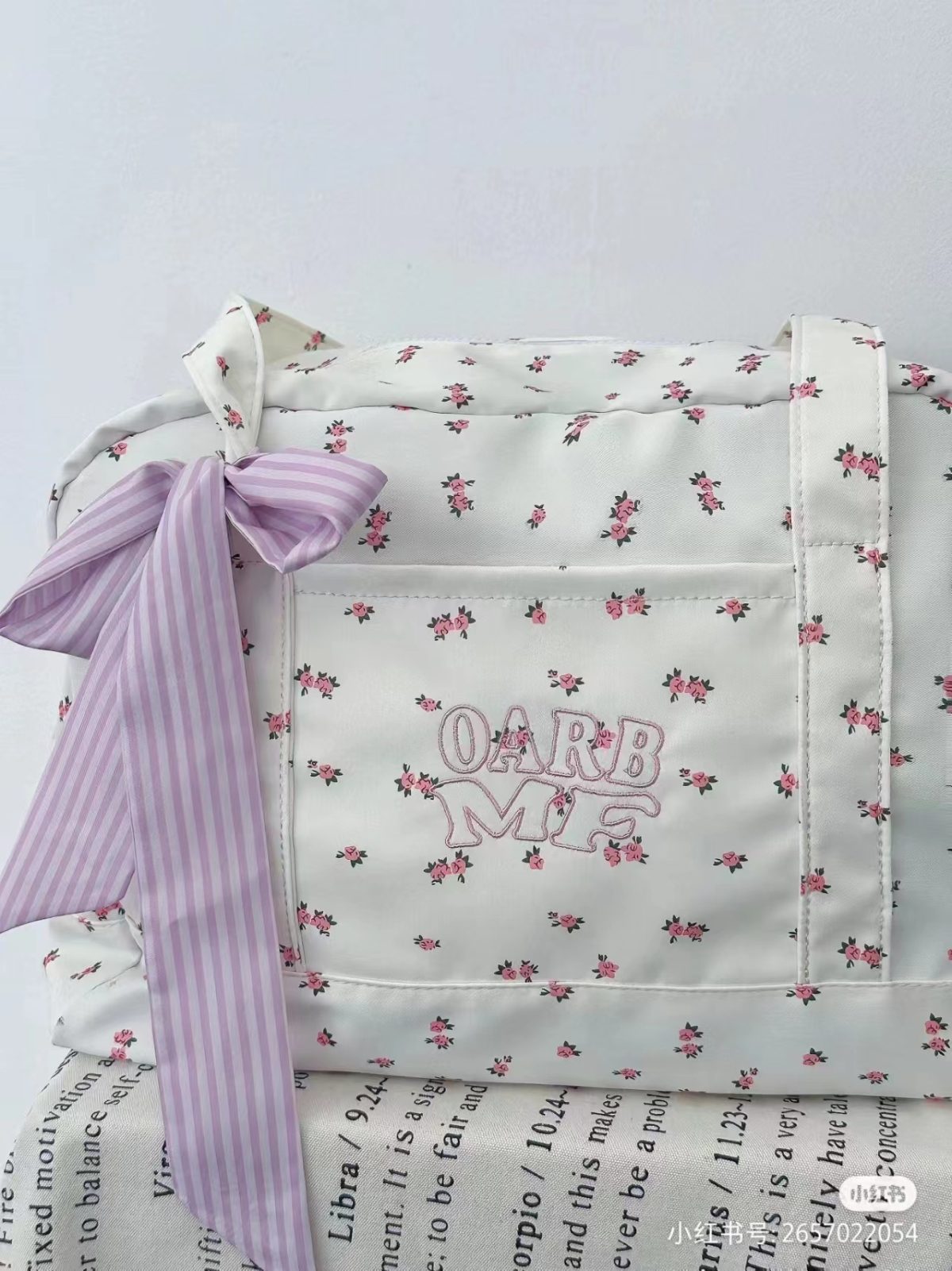 CarryMe Dupe Floral Feminine Tote Bag Aesthetic Party Vacation Shoulder Bag - Image 3