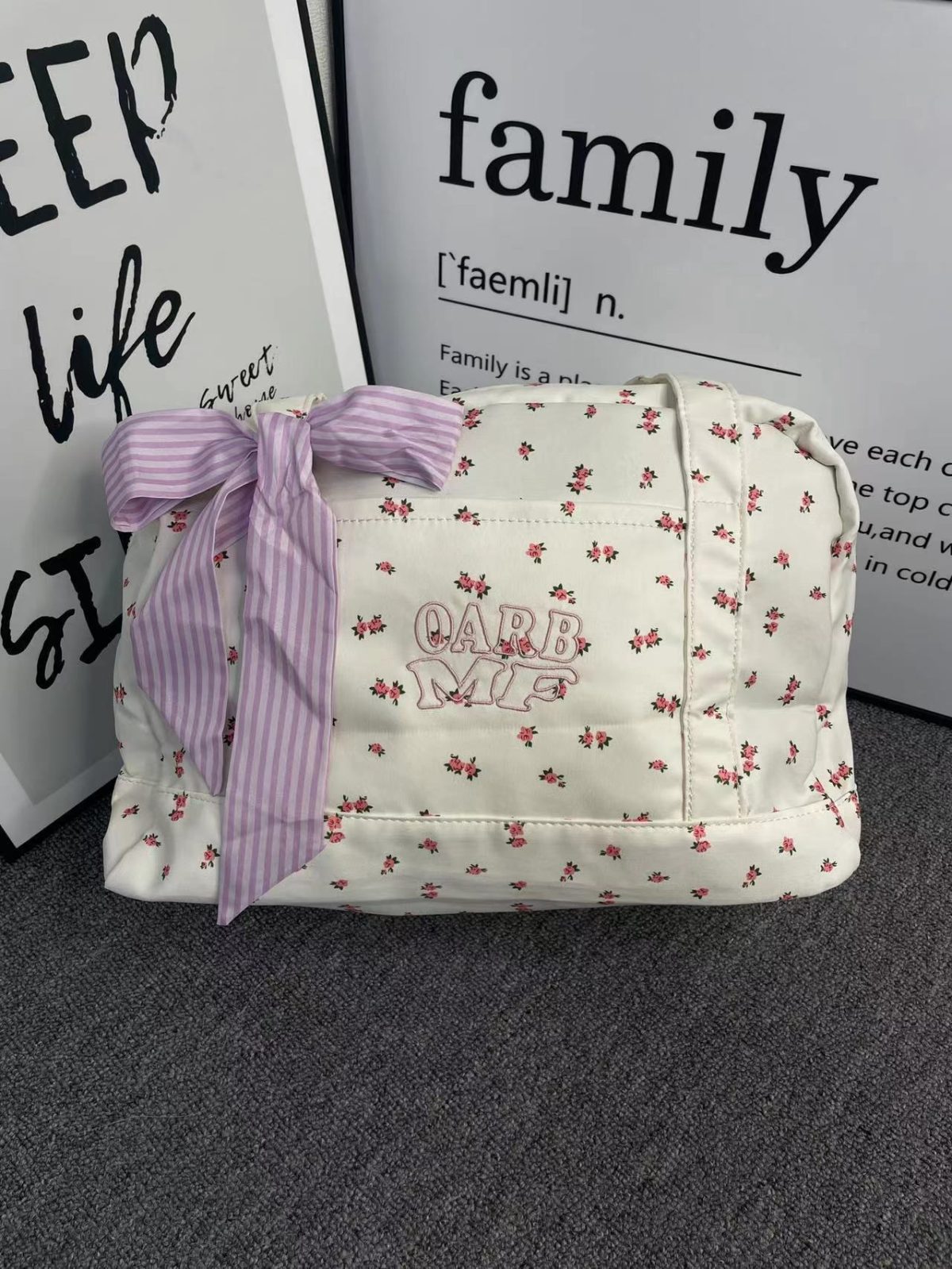 CarryMe Dupe Floral Feminine Tote Bag Aesthetic Party Vacation Shoulder Bag - Image 7