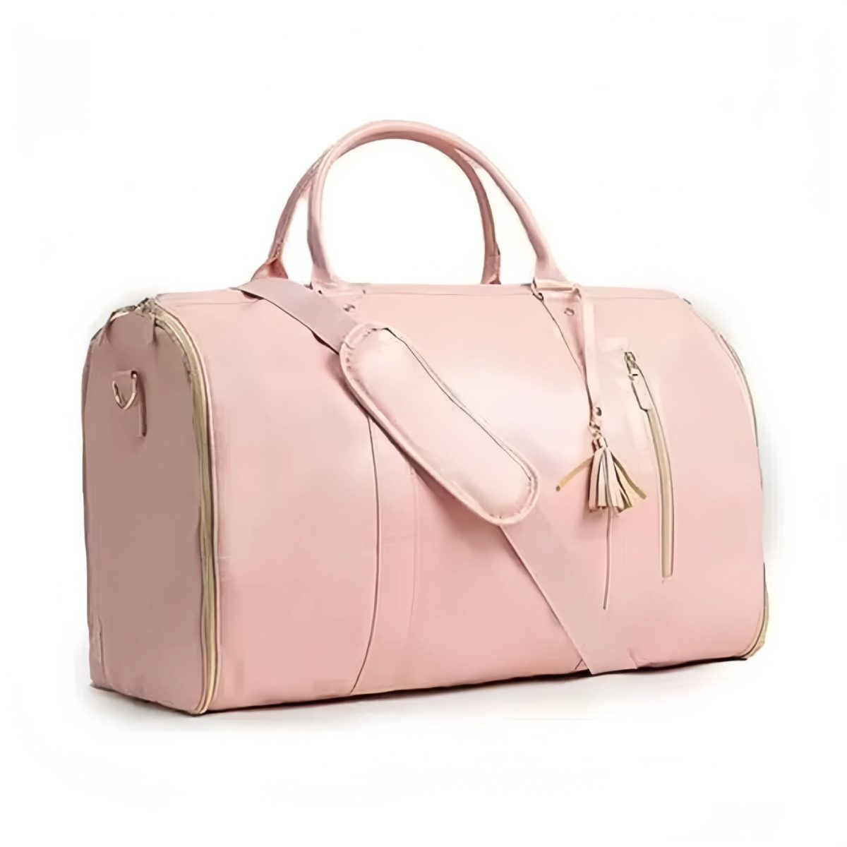 Foldable Travel Convenient Carry-on Clothing Bag Large PU Leather Duffel Bag Business Travel Bag - Image 13