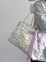 CarryMe Dupe Floral Feminine Tote Bag Aesthetic Party Vacation Shoulder Bag - Image 2