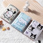 Sanrio Kuromi Pu Short Cinnamoroll Pochacco Cute Small Wallets Student Triple Fold Card Holder Money Bag Buttons Folding Wallets