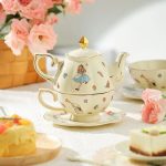 Disney Princess Heart Alice in Wonderland One person Teapot Mug Cup Lovely Gift