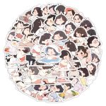60pcs hand-painted cute lazy girl daily life stickers phone case note decoration - Image 6