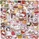 90pcs Kitten Hellokitty Cute Food Theme Stickers