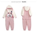 Kawaii Women Jumpsuit Sleepwear Homewear Warmable Outfit - Image 6