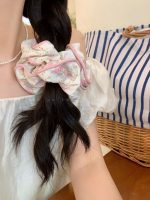 Fairy floral Korean Style large intestine hair band Summer Simple Scrunchies - Image 5