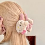 Sanrio Hellokitty Kawaii Plush Hair Clip Claw Clip