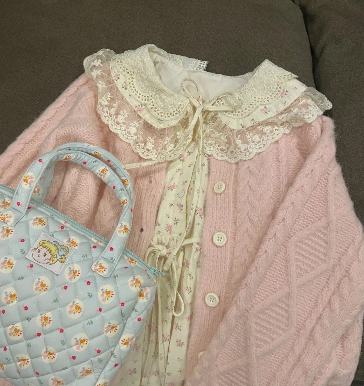 Japanese Sweet Harajuku two piece Dress with Sweater - Image 9