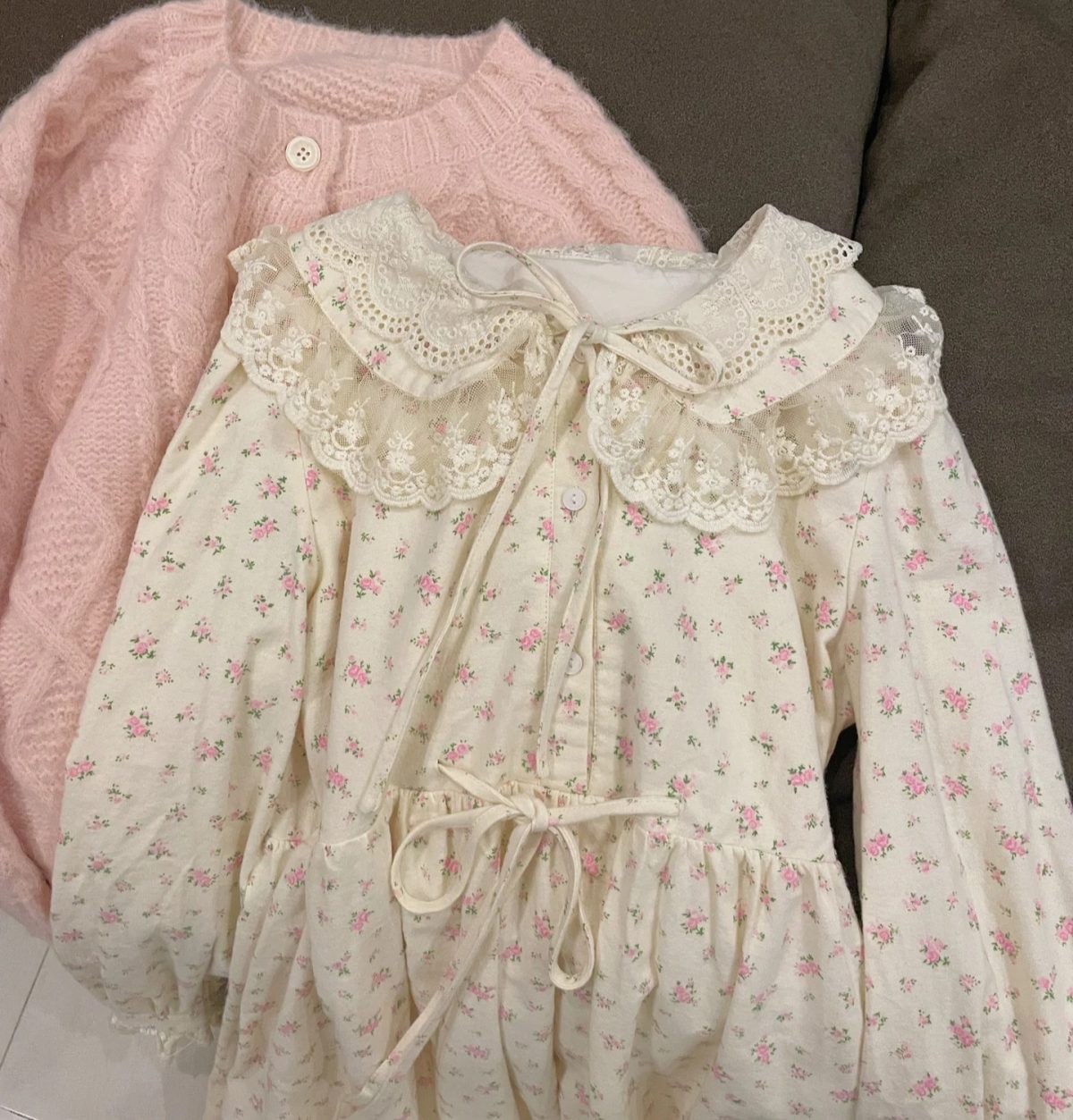 Japanese Sweet Harajuku two piece Dress with Sweater - Image 5