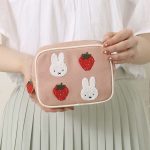 Miffy Kawaii Cute Miffy Cosmetic Bag Coin Purse Storage Bag Embroidery Fashion Portable Birthday Gift Children's Toy