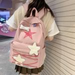Korean Sweet All Match Star Backpacks Japanese Women Streetwear Y2k Aesthetic Schoolbags High- capacity Kawaii Backpack Students