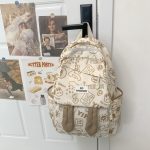 Cute Graffiti Rabbit Ear Backpack Light and Large Capacity Leisure Simple College Style Female College Student Bag High Value - Image 12