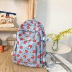 Girl Strawberry Floral Travel Book Backpack Women Trendy Print School Bag Female Laptop College Backpack Fashion Lady Kawaii Bag - Image 7