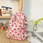 Girl Strawberry Floral Travel Book Backpack Women Trendy Print School Bag Female Laptop College Backpack Fashion Lady Kawaii Bag - Image 6