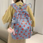 Girl Strawberry Floral Travel Book Backpack Women Trendy Print School Bag Female Laptop College Backpack Fashion Lady Kawaii Bag - Image 2