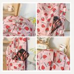 Girl Strawberry Floral Travel Book Backpack Women Trendy Print School Bag Female Laptop College Backpack Fashion Lady Kawaii Bag - Image 12
