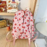 Girl Strawberry Floral Travel Book Backpack Women Trendy Print School Bag Female Laptop College Backpack Fashion Lady Kawaii Bag - Image 15