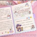 Kawaii Magnetic Buckle Notebook Girls Pu Leather Handbook 192 Pages High Value Girls Daily Plan Diary Children's Day Gift - Image 9