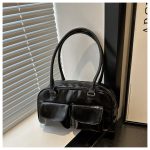 PU leather underarm fashion bag