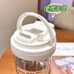Sanrio Anime Straw Cup Portable Simple Niche Cartoon Glass Cup Couple Student Kawaii Coffee Cup Cute Girly Heart - Image 5