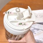 Sanrio Anime Straw Cup Portable Simple Niche Cartoon Glass Cup Couple Student Kawaii Coffee Cup Cute Girly Heart - Image 6