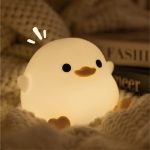Cute Duck Night Lamp Cartoon Silicone Usb Rechargeable Sleeping Light Touch Sensor Timing Bedroom Bedside For Kid Gift Children - Image 2